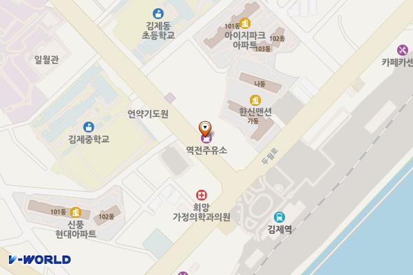역전주유소 위치 지도 — 전북특별자치도 김제시 중앙로 285 (신풍동)