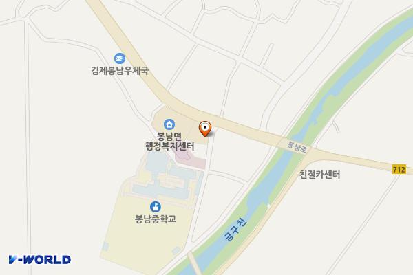 봉남파출소 위치 지도 — 전북특별자치도 김제시 봉남면 봉남로 415, 봉남치안센터