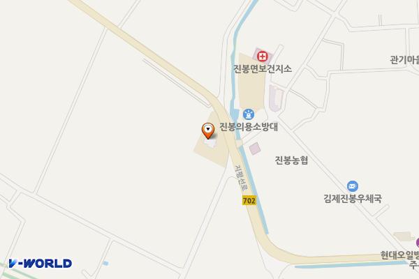 진봉파출소 위치 지도 — 전북특별자치도 김제시 진봉면 지평선로 1748 (고사리, 진봉경찰서)
