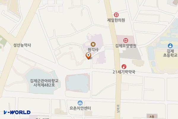 김제전통시장 고객지원센터 위치 지도 — 전북특별자치도 김제시 성산길 149-7 (요촌동)