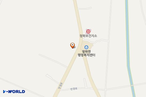 청하우체국 위치 지도 — 전북특별자치도 김제시 청하면 만경로 1433 (동지산리, 김제 청하 우체국)