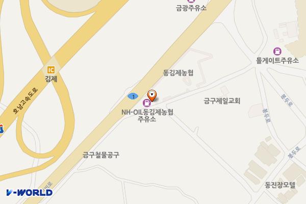 동김제농협주유소 위치 지도 — 전북특별자치도 김제시 금구면 봉두4길 59-50