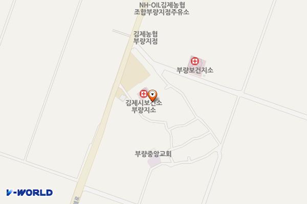 김제시 부량면사무소 위치 지도 — 전북특별자치도 김제시 부량면 벽골제로 208 (대평리, 부량면사무소)