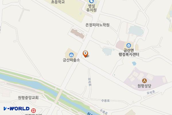 김제금산우체국 위치 지도 — 전북특별자치도 김제시 금산면 모악로 3 (원평리, 김제 금산 우체국)