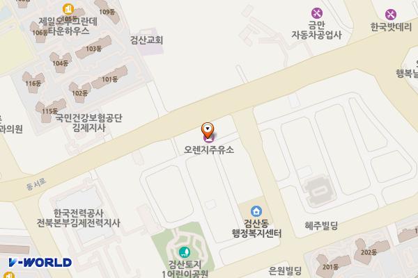 오렌지주유소 위치 지도 — 전북특별자치도 김제시 동서로 330 (검산동)