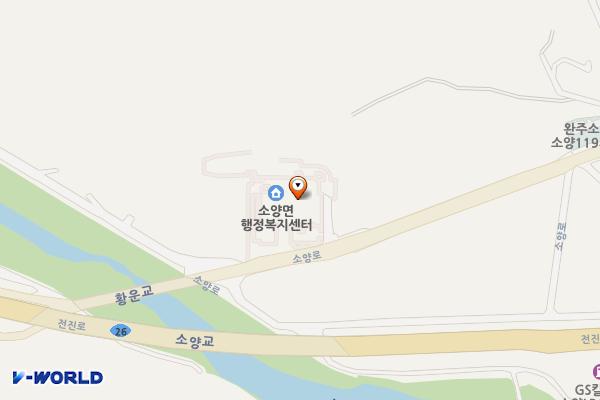 소양면 행정복지센터 위치 지도 — 전북특별자치도 완주군 소양면 소양로 161, 소양면행정복지센터