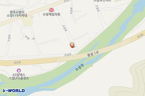 소양 황운교 옆 공중화장실 위치 지도 — 전북특별자치도 완주군 소양면 소양로 204-20