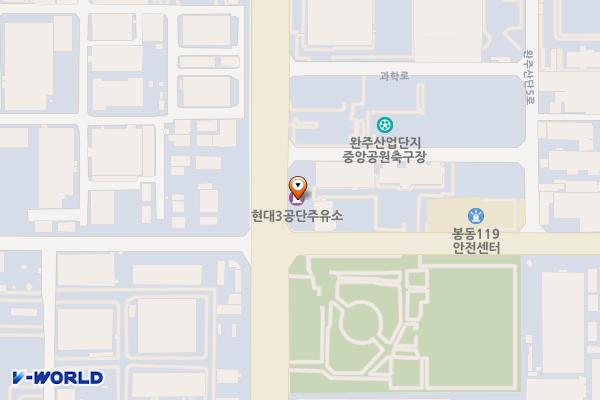 현대3공단주유소 위치 지도 — 완주군 봉동읍 과학로 842