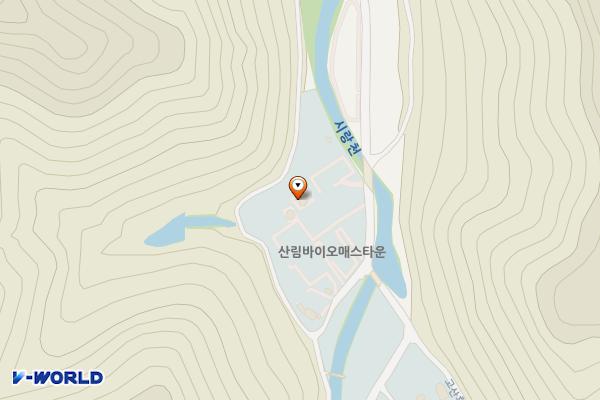 고산자연휴양림 가족휴양관 위치 지도 — 전북특별자치도 완주군 고산면 고산휴양림로 246, 고산휴양림