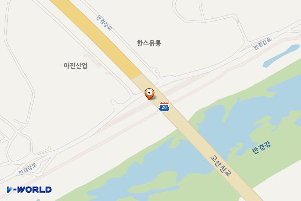 만경강 산책로 공중화장실 위치 지도 — 전북특별자치도 완주군 삼례읍 신탁리 121-1