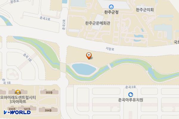 운곡지구 공원 위치 지도 — 전북특별자치도 완주군 용진읍 운곡리 1180