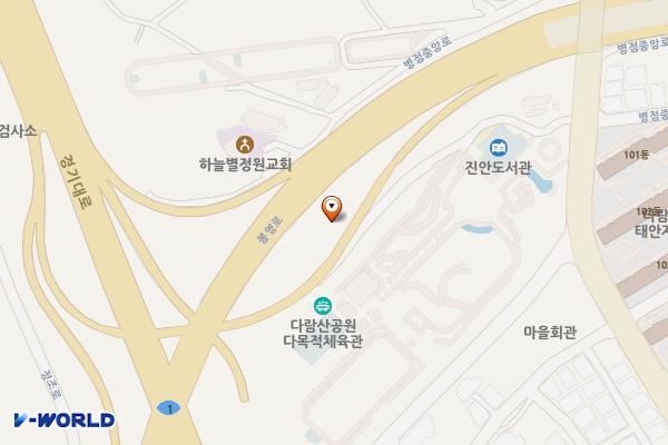다람산체육공원 위치 지도 — 경기도 화성시 병점구 진안동 618