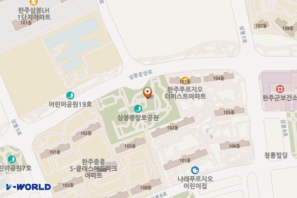 고운삼봉도서관 위치 지도 — 전북특별자치도 완주군 삼례읍 삼봉중앙로 55, 고운삼봉도서관