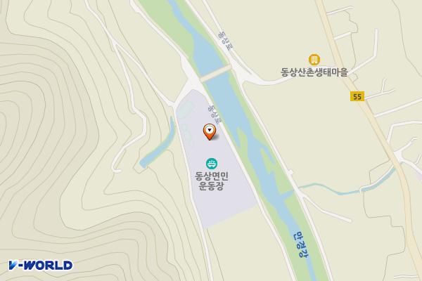 동상면민운동장 위치 지도 — 완주군 동상면 신월리 992-1