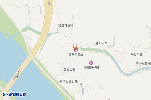 용진주유소 위치 지도 — 전북특별자치도 완주군 용진읍 초포다리로 258