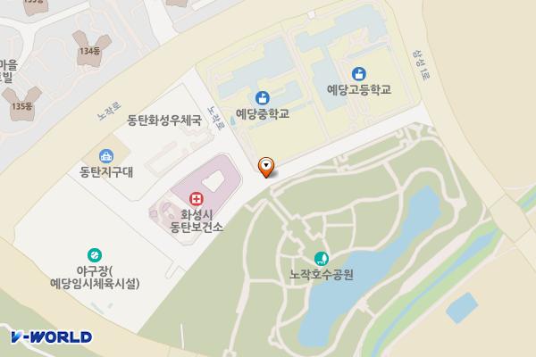 노작공원노상주차장 위치 지도 — 경기도 화성시 동탄구 석우동 121,118