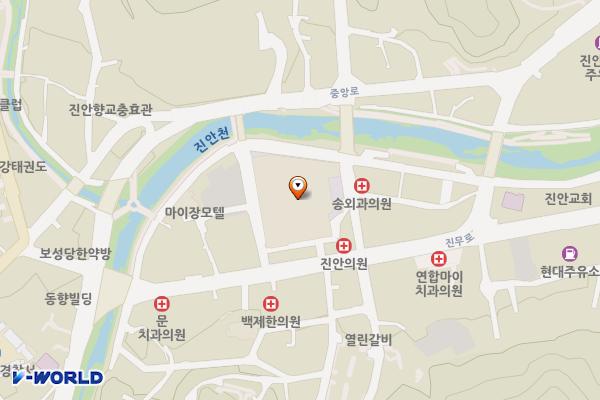진안고원시장 화장실 위치 지도 — 전북특별자치도 진안군 진안읍 시장1길 16, 진안고원시장
