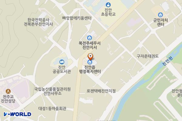 진안읍사무소 공중화장실 위치 지도 — 전북특별자치도 진안군 진안읍 대성길 3
