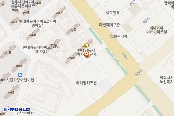 남양읍노상 위치 지도 — 경기도 화성시 만세구 남양읍 남양리 2406번지