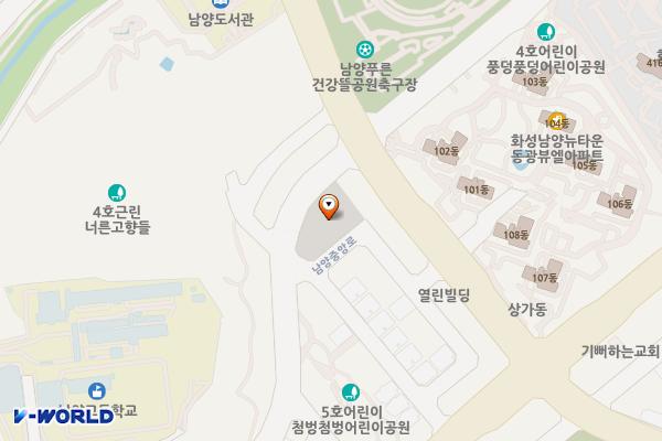 남양뉴타운 주5 위치 지도 — 경기도 화성시 만세구 남양읍 남양리 2280-1