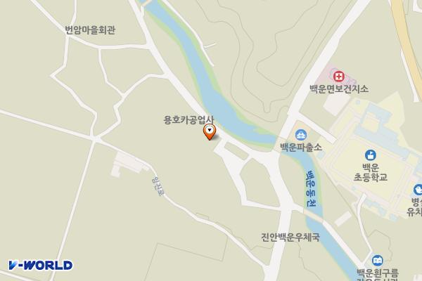 백운면 흰구름복지센터 위치 지도 — 전북특별자치도 진안군 백운면 운원로 7