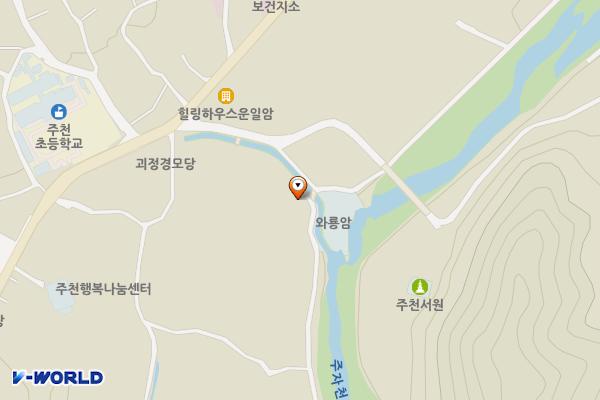 와룡암 화장실 위치 지도 — 전북특별자치도 진안군 주천면 금평1길 10-6, 와룡암화장실