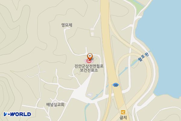 월포보건진료소 위치 지도 — 전북특별자치도 진안군 상전면 금지1길 18-31