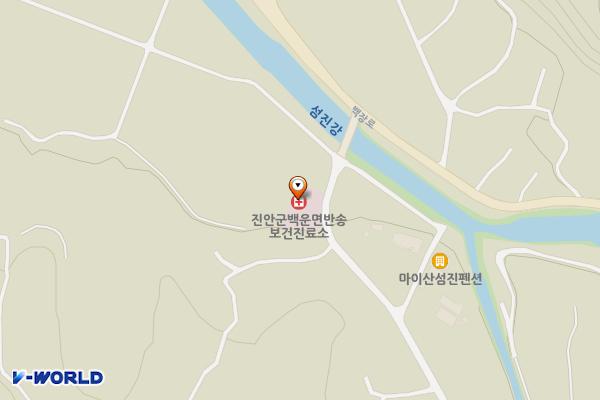 반송보건진료소 위치 지도 — 전북특별자치도 진안군 백운면 두원길 10