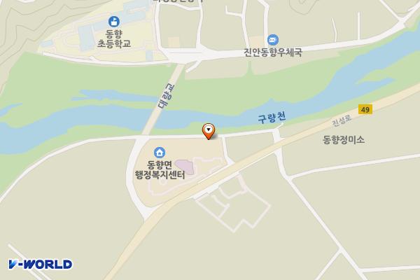 동향면행정복지센터화장실 위치 지도 — 전북특별자치도 진안군 동향면 진성로 1609