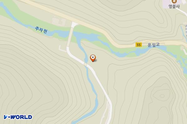 칠은교건너편 간이화장실 위치 지도 — 전북특별자치도 진안군 주천면 대불리 산 12