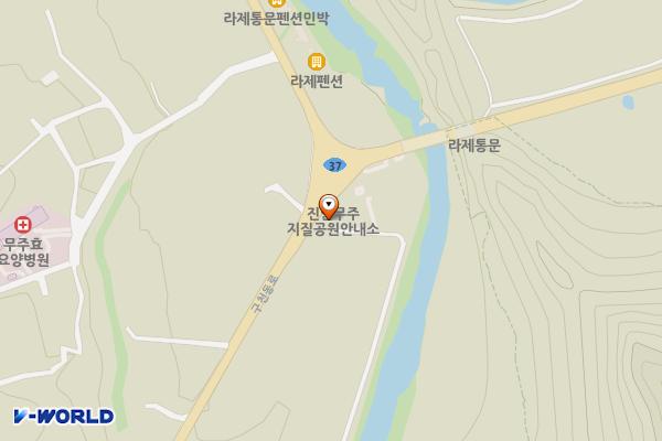 라제통문 공중화장실 위치 지도 — 전북특별자치도 무주군 설천면 구천동로 2386