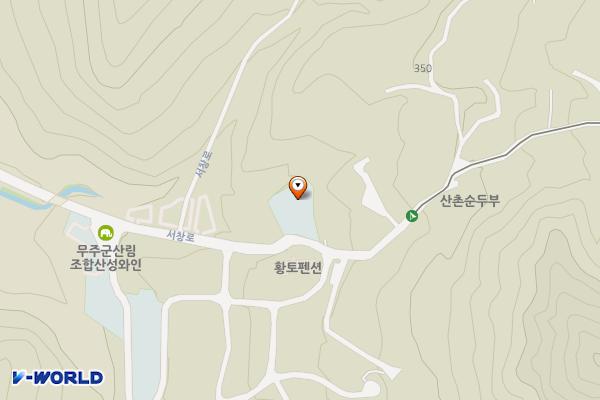 무주 樂센터 공중화장실 위치 지도 — 전북특별자치도 무주군 적상면 서창로 89