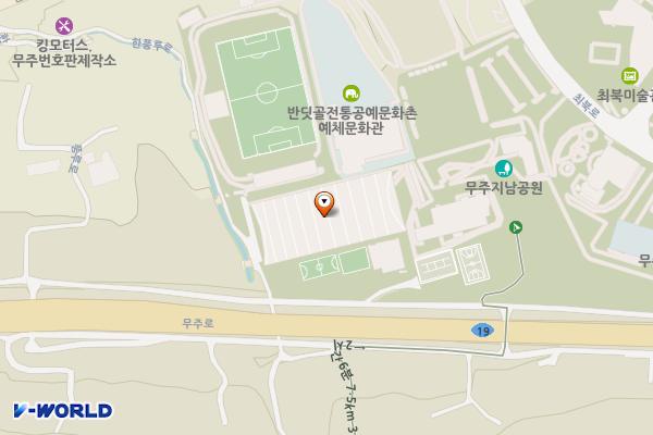 반딧불체육관 위치 지도 — 전북특별자치도 무주군 무주읍  한풍루로 326-28