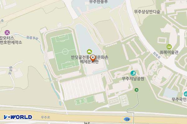 무주예체문화관 1층 위치 지도 — 전북특별자치도 무주군 무주읍  한풍루로 326-17