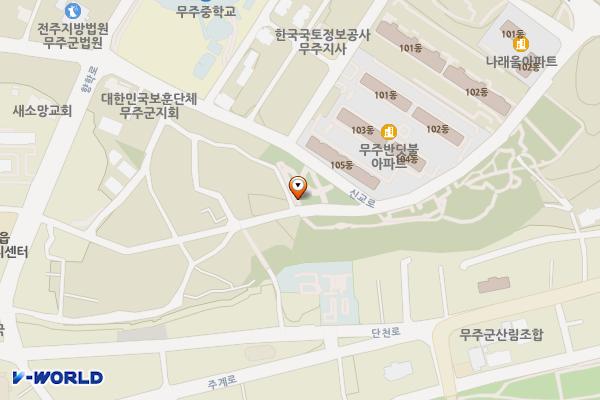 어린이공원(도시공원) 위치 지도 — 전북특별자치도 무주군 무주읍  교동길 27-2