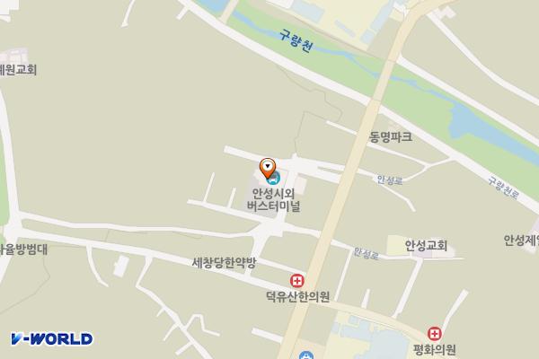 안성 공용버스터미널 위치 지도 — 전북특별자치도 무주군 안성면 시장윗길 6-3
