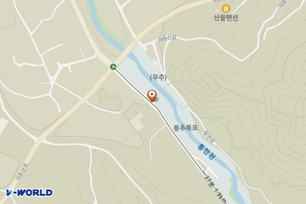 용추계곡 정각 옆 공용 이동식화장실 위치 지도 — 전북특별자치도 무주군 안성면  공정리 1223-3