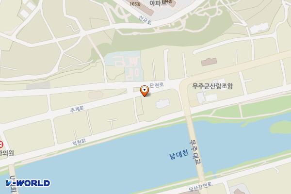 산불대응센터(2층) 위치 지도 — 전북특별자치도 무주군 무주읍 주계로 152