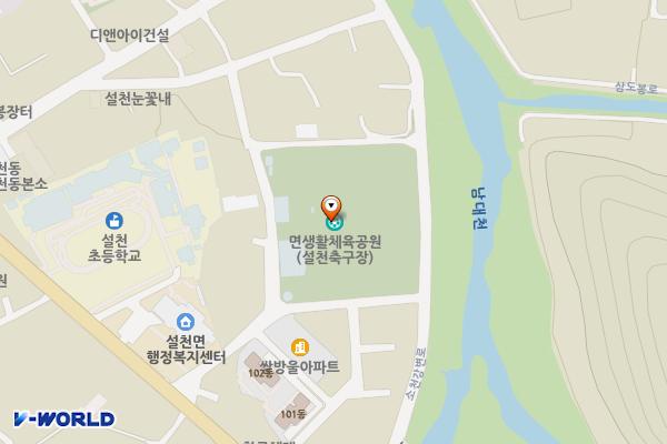 설천면 체육공원 이동식화장실 위치 지도 — 전북특별자치도 무주군 설천면  소천리883-1