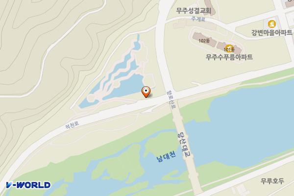 무주 당산대교 위치 지도 — 전북특별자치도 무주군 무주읍  읍내리 1395-20