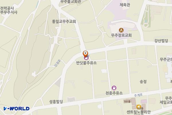 반딧불주유소 위치 지도 — 전북특별자치도 무주군 무주읍 단천로 58