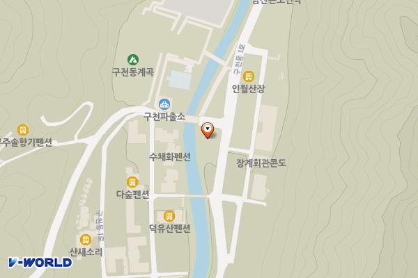 구천동 관광특구 상가단지 공중화장실 위치 지도 — 전북특별자치도 무주군 설천면 삼공리 416-7