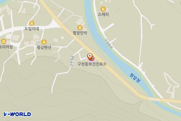 설천면 구천보건진료소 화장실 위치 지도 — 전북특별자치도 무주군 설천면 구천동로 833
