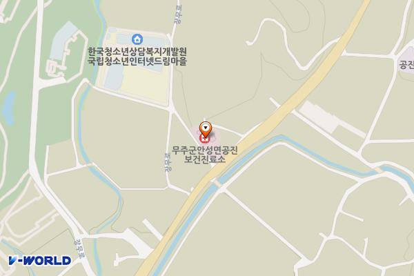 안성면 공진보건진료소 화장실 위치 지도 — 전북특별자치도 무주군 안성면 장무로 1561