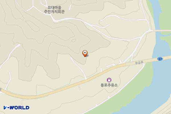 용포리다리밑이동식화장실 위치 지도 — 전북특별자치도 무주군 무주읍  용포리
