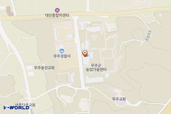 무주농업기술센터 위치 지도 — 전북특별자치도 무주군 무주읍  한풍루로 416