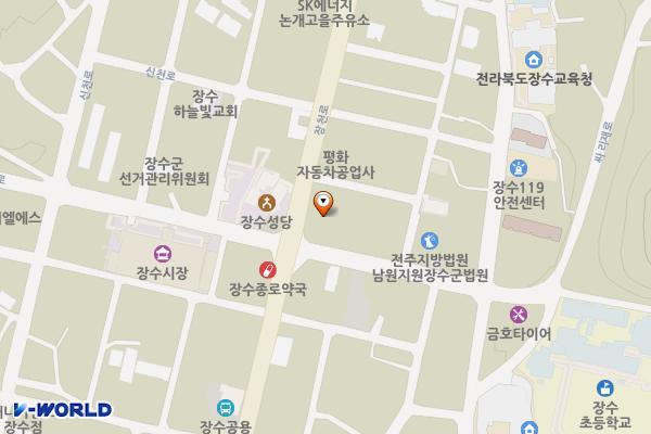 장수농협 클린주유소 화장실 위치 지도 — 전북특별자치도 장수군 장수읍 장천로 194, 장수농협주유소