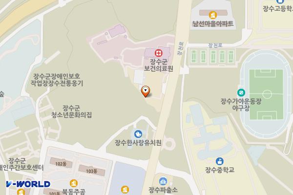 장수읍사무소 화장실 위치 지도 — 전북특별자치도 장수군 장수읍 장천로 245 (장수리, 장수읍사무소, 장수군장수읍대, 장애인협회)