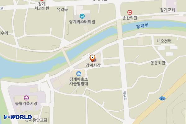 장계 시장 화장실 2 위치 지도 — 전북특별자치도 장수군 장계면 시장천변길 36