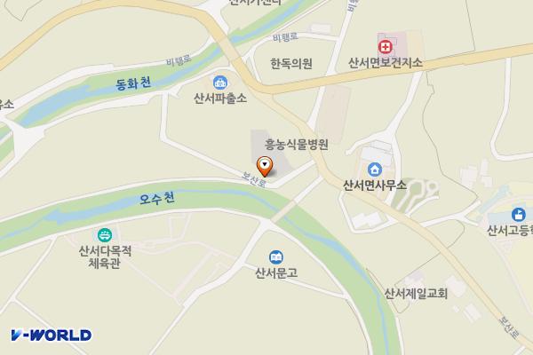 산서주차장 화장실 위치 지도 — 전북특별자치도 장수군 산서면 보산로 1865-6